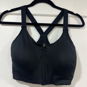 All in MotionBlack Zip-Front Sports Bra